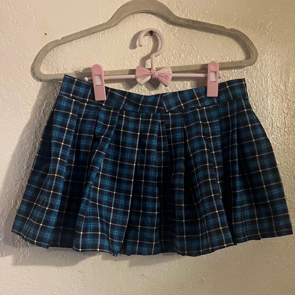 Blue Plaid Women's Skirt